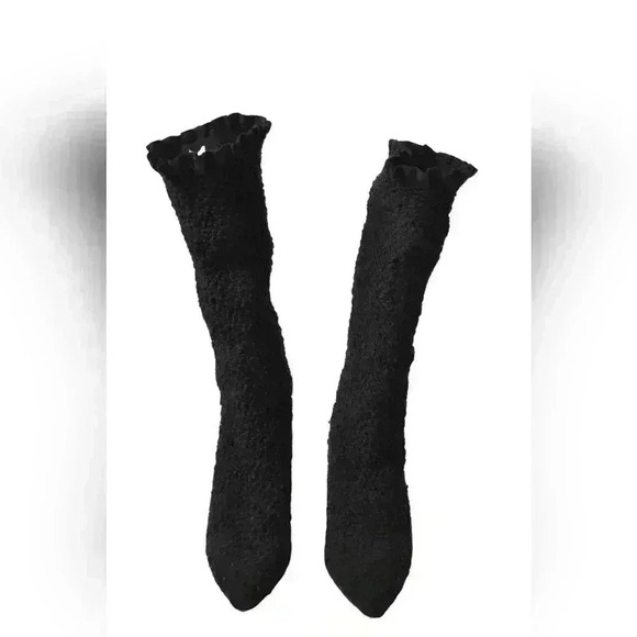 1990s HERVE  LEGER Black Wool Knit Sock Coquette Stiletto Boots 39EU (9US) Italy - Picture 2 of 8